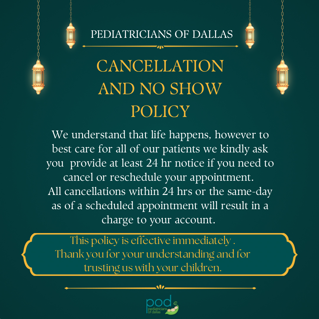 Cancellation and no show policy